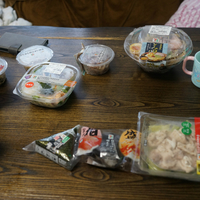 ディズニーランドへ　　晩ご飯はコンビニの惣菜