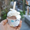 鎌倉の「GELATERIA SANTi（ジェラテリア・サンティ）」でバターピーカン、マスカルポーネラム、カカオ、ピスタチオ、リンゴ、パッションフルーツ。