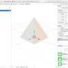 iOS で SceneKit を試す(Swift 3) その26 - ビルトインジオメトリ SCNPyramid（三角錐）
