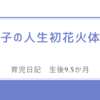 育児日記　生後9.5か月　息子の人生初花火体験