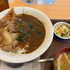 ほうれん草トッピングの牛カレー