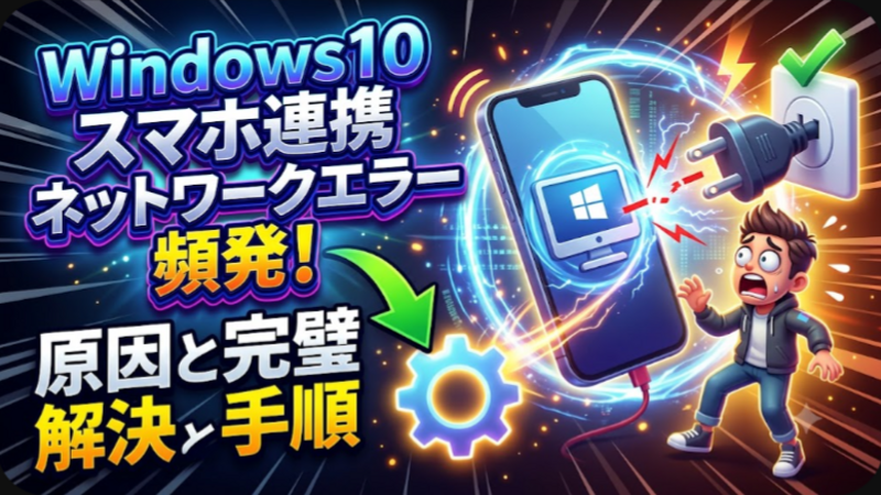 Windows10のスマートフォン連携でネットワークエラーが頻発する原因と完璧な解決手順