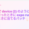 adb で device (2) のようになってしまったときに expo run をしたいときに当てるパッチ