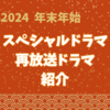 2023-2024 個人的におすすめする年末年始スペシャルドラマ、再放送ドラマ紹介　年末年始はドラマ三昧だ！