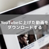 YouTubeに上げた動画をダウンロードする