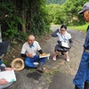 小舟下睦美会を取材しました。（平成２６年８月８日）