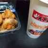 から揚げ専門店の天下鳥ますでたこ焼き味など変わった味付けのから揚げを食べました。