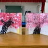 認知症予防サークルわっこで桜の花を描きました