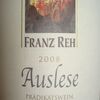 Franz Reh Rheinhessen Auslese 2008 