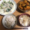 鶏肉とかぶのクリーム煮/かぼちゃの含め煮　献立