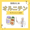 【オルニチン】寝起き改善、疲労回復？！オルニチンの効果を簡単解説。【サプリメント大学】