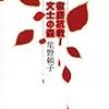 「文学に意味はないというお前に意味はない。オレが文学だ。オレこそが「批評」だ。純文学作家笙野頼子」