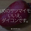 2662食目「太めのサツマイモ？いいえ、ダイコンです。」紅くるりダイコン
