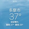 今日も猛暑日 37℃に