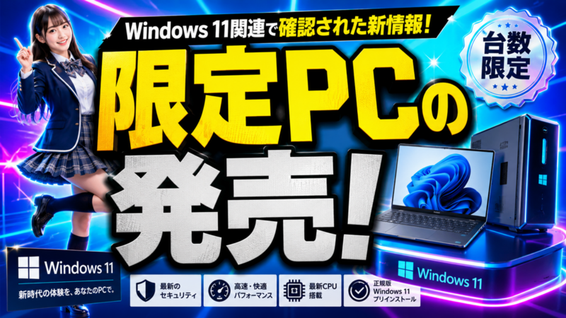 Windows 11関連で確認された新情報は「限定PCの発売
