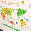 可愛くて勉強にもなる【子供部屋】世界地図ウォールステッカーを貼りました