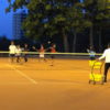 札幌ウインソフトテニスクラブ　BOSS-WIN　円山軟式テニスコートは早くもナイター照明点灯