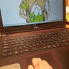 子どものイラストをエプソンのスキャナで取り込み、Windowsの「ペイント」で色を塗る遊び方