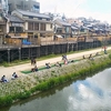 京都・四条大橋の両岸　阪急京都河原町駅から京阪祇園四条駅へ