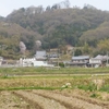 黄砂でかすんでる　小谷の景色