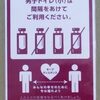 新型コロナウィルス無関係の男子トイレ小の使い方イオンモール京都桂川店