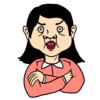 ちょっと怒っている人 のイラスト