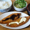 今日の食べ物　朝食に白身魚フライ