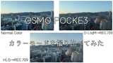 OSMO POCKET3のカラーモードを撮り比べてみた　※11/26更新