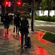 京都駅裏の赤信号