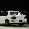 【モデルインプレッション】 Aoshima オプションミニカーコレクション Part2 1/64 - C-WEST Lancer Evolution IX (White)