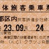 本日の使用切符：クラブツーリズム発行 団体旅客乗車票