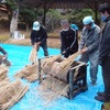 秋祭りの前に俵山八幡宮のしめ縄を取りかえました（前編）