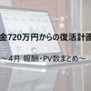 【ネットビジネス】４月のPV・報酬のまとめ～対前月比１０５％増！～