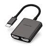 Lemorele USB C HDMI 変換アダプタ 4K@60Hz 2-in-1 USB Type C Hub デュアル HDMI ハブ デュアルモニターアダプター 出力4K @60hz MacBoo k/MacBook Pro 2020/2019/2018 MacBook Air Chromebook Pixel Surface Book 2など対応 (HDMI+HDMI)