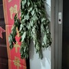 中国河南省開封市 端午節前の玄関に飾られた草はヨモギ（よもぎ艾）だったようです