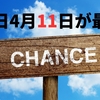 本日4月11日が最後のチャンス