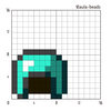 マイクラアイテム ドット絵 ダイヤのブーツ アイロンビーズ クロスステッチ 図案 Laula Beads マイクラアイテム ドット絵 ダイヤのブーツ アイロンビーズ クロスステッチ 図案 Laula Beads