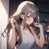 holding hair (髪を持つ) by Animagine XL V3.1