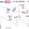 今シーズン一番の冷え込み　12/2