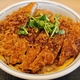 出汁醤油ロースカツ on the 親子丼