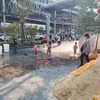 タイの新年！ソンクラーン中のタイの街中    （バンコク・タイ）