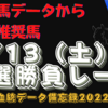 8月13日（土）厳選勝負レース！！