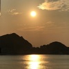 富津海岸からの夕陽