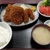 西川口の「あおき食堂」でキャベツ入りメンチカツ定食を食べました★