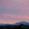 朝焼空に御嶽山　11月11日朝