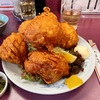 柏井の与三郎で『とり唐揚げ定食』が普通の３倍で量もバグってた。