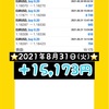 運用報告⭐️2021年8月31日(火)