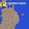 🔔夜だるま地震速報/最大震度3、岩手県沖