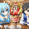 【４コマ】巨大パフェ救助作戦でポンコツアンドロイドの甘味CPUが大暴走！