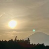 富士山と夕日